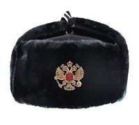 Russen Mütze Herren Sowjetisches Abzeichen Ushanka Männer Winter Bomber Hüte Pu Army Military Earflap Hat Russland Outdoor Schneekappen-Russian_Badge6