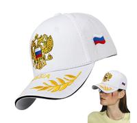 Russian Baseball Hat | Custom Embroidered Hats Log | Outdoor Fishing Embroidered Head Cover | Golden Double-Headed Eagle Caps | Outdoor Sports Cap for Sports Headgear, Camping, Fishing Climbing