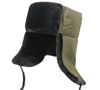Russische Mütze Ushanka-Mütze Für Herren Mit Ohrenklappen, Damen-Wintermütze, Warme Bomber-Kunstpelz-Russische Mützen Für Damen, Ski-Schnee-Hüte, Grün, Schwarz, Einheitsgröße
