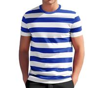 Russisches Marine T-Shirt halbarm gestreift Tshirt Kostüm für Pantomime Marine Gondoliere Gefangener und vieles mehr, Basic für viele Kostüme und Verkleidungen