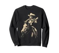Rustikale Katze Cowboy spielt Gitarre Reiter Westernkatze Sweatshirt