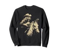 Rustikaler Tiger Cowboy spielt Gitarre Reiter Western Rodeo Sweatshirt