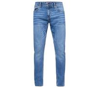 Rusty Neal Blue Used Jeanshose Klassisch Amerikanische Slim Fit Herren Jeans Hose Cotton Stretch L30 L32 L34, Farbe:Blue Used, Größe:30W / 32L