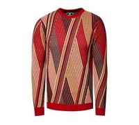 Feinstrick Colorblock Rundhals-Pullover L