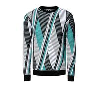 Strickpullover RUSTY NEAL, Herren, Gr. 3XL, grün, 70% Polyacryl, 30% Baumwolle, mehrfarbig, normal, Rundhals, Pullover Strickpullover, im Colorblock-Design (25143964-XXXL) grün
