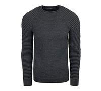 Rusty Neal FR13318 Herren Strickpullover Kapuzenpullover Hoodie Pullover, Größe S-6XL:4XL, Farbe:Anthrazit