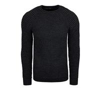 Rusty Neal FR13318 Herren Strickpullover Kapuzenpullover Hoodie Pullover, Größe S-6XL:M, Farbe:Schwarz