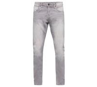 Rusty Neal Grey Used Jeanshose Herren Jeans Hose Hell Grau Cotton Stretch Slim Fit Streetwear Basics L30 L32 L34, Farbe:Grey Used, Größe:32W / 34L