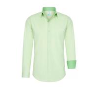 Langarmhemd RUSTY NEAL, Herren, Gr. M, EURO-Größen, grün (mint), 60% Baumwolle, 37% Polyester, 3% Elasthan, mehrfarbig, Hemden, mit farblich abgesetztem Innenkragen (23998415-M) mint