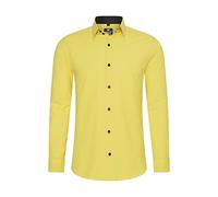 RUSTY NEAL® Freizeit-Hemd mit trendigem Farbkontrast, gelb, 4XL Gelb