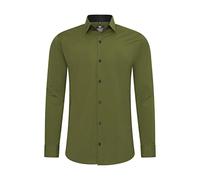 Rusty Neal Herren-Hemd Premium Slim Fit Langarm Stretch Grau Kentkragen Business-Hemd Freizeithemd M