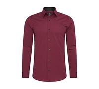 Rusty Neal Langarmhemd mit farblich abgesetzten Elementen, Bordo