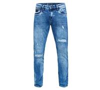 Straight-Jeans RUSTY NEAL "TORI" Gr. 32, US-Größen, blau (hellblau) Herren Jeans Destroyed-Jeans Straight Fit mit dezenter Waschung (41450306-32)