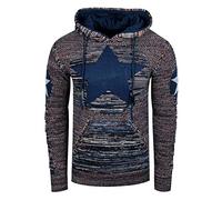 Grobstrick Comic Kapuzen-Pullover XL
