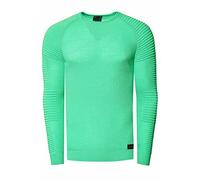 Strickpullover RUSTY NEAL, Herren, Gr. XXL, grün, 50% Polyacryl, 50% Baumwolle, unifarben, casual, normal, Rundhals, Langarm, Pullover, mit modernem Rundhalsausschnitt (74605945-XXL) grün