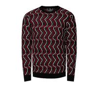 Rusty Neal Herren Pullover Feinstrick Pulli im 80s Design mit Rundhalsausschnitt 80er Strick Pullover S - 3XL Langarm & Stretchy 450