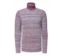 Rollkragenpullover RUSTY NEAL, Herren, Gr. L, rot, 70% Polyacryl, 30% Baumwolle, meliert, casual, normal, hoch geschlossener Ausschnitt, Langarm, Pullover, im angesagten Strickdesign (85474150-L) rot