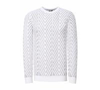 RUSTY NEAL Strickpullover mit angesagtem Design, weiß, XL Weiß
