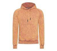 Kapuzensweatshirt RUSTY NEAL, Herren, Gr. M, orange, 100% Baumwolle, unifarben, casual, ohne Ausschnitt, Sweatshirts, in verwaschenem Design (44749535-M) orange