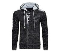 Strickjacke RUSTY NEAL Gr. M, schwarz (schwarz, grau) Herren Strickjacken (23293050-M) schwarz, grau