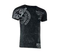 Rusty Neal Herren T-Shirt Rundhals All Over Print Tee Shirt Kurzarm Regular Fit Stretch 100% Baumwolle S M L XL XXL 3XL 234, Farbe:Anthrazit, Größe:2XL