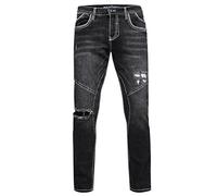 Jeans Hose "NISHO" Straight-Fit Biker Cotton-Stretch 34W/32L