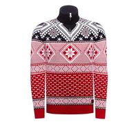 Strickpullover RUSTY NEAL, Herren, Gr. XXL, rot, 70% Polyacryl, 30% Baumwolle, mehrfarbig, unifarben, normal, ohne Ausschnitt, Pullover, mit winterlichem Muster (25564840-XXL) rot