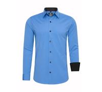 Rusty Neal Overhemd Slim Fit Blau 5XL