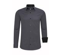 Rusty Neal Overhemd Slim Fit Grau 2XL