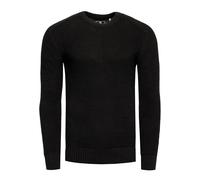 Strickpullover RUSTY NEAL, Herren, Gr. M, schwarz, 50% Baumwolle, 50% Polyacryl, unifarben, casual, normal, Rundhals, Langarm, Pullover, in sportlichem Design (37420101-M) schwarz