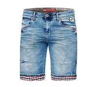 RUSTY NEAL® Jeansshorts Noxon mit tollem Karo-Detail, blau, 3XL Blau