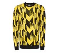 Strickpullover RUSTY NEAL, Damen, Gr. XXL, schwarz (schwarz, gelb), 75% Polyacryl, 25% Baumwolle, mehrfarbig, normal, Rundhals, Pullover Strickpullover, in zweifarbigem Design (24466720-XXL) schwarz, 