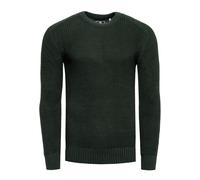 Strickpullover RUSTY NEAL, Herren, Gr. XL, grün (dunkelgrün), 50% Baumwolle, 50% Polyacryl, unifarben, normal, Rundhals, Pullover, in sportlichem Design (28562962-XL) dunkelgrün