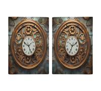 Rusty Steampunk-Uhr, bedruckte Reisepasshülle, Reisepasshülle für Reisen, Reisepass, Kartenschutz, Brieftasche, RFID-blockierend, Leder-Kartenetui für Damen und Herren, rostige Steampunk-Uhr, Rusty