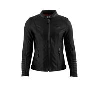 Rusty Stitches Amanda Damen Lederjacke Schwarz, 36D