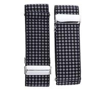 Rutschfeste elastische Hemdärmel Halter Polka Dot Armbänder Strumpfbänder Burgunderrot, Schwarz , Einheitsgröße