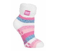 Rutschfeste, niedrig geschnittene Thermo-Slipper-Bettsocken für Damen mit Griffen 4-6,5