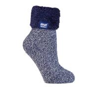 Rutschfeste, niedrig geschnittene Thermo-Slipper-Bettsocken für Damen mit Griffen 4-6,5