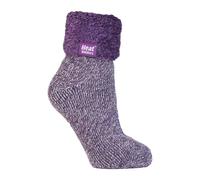 Rutschfeste, niedrig geschnittene Thermo-Slipper-Bettsocken für Damen mit Griffen 4-6,5