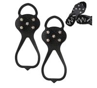 Rutschfester Schuhüberzug - 2 Stück Starke Schuh-Schneegriffe, Stiefel-Schnee-Traktion - Multifunktionale Eisschnee-Traktionsstollen, Greifer, robuste Wanderschuhe, Eisstollen zum Klettern, Joggen