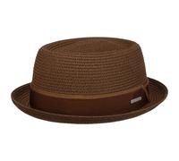 Ruviano Pork Pie Strohhut by Stetson dunkelbraun XXL (62-63 cm)
