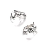 RWAJZAX 2 X Ringe Punk Stil Weiß Und Hammerhai Verstellbare Öffnung Metallring Schmuck Für Damen Und Herren Retro Knöchelring Kreativer Verstellbar Offen Stilvoll Für Tanzpartys