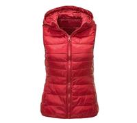 RWGSNB Ärmellose Weste Damen Damen Daunenweste Kapuze Dicke Freizeit Wärmweste Ärmellose Daunenjacke Durchgehender Reißverschluss Leichte Steppweste Wattierter Wintermantel für Draußen Tasche