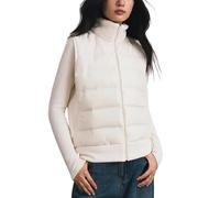 RWGSNB Ärmellose Weste Damen Leichte Steppweste für Damen Weiches Fleece Stehkragen Wattierte Weste Ärmellose Daunenjacke Gesteppte Westen Reißverschluss Winter Outdoor Mantel Taschen Weiß Xs