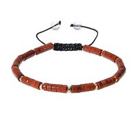 RWGSNB Bergkristall Armband Damen 4 Mm Naturstein Armband für Damen und Herren Böhmische Perlen Edelstein Armreifen Verstellbar Handgefertigt Geflochtenes Seil Armreifen Reiki Heilkristall Schmuck