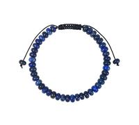 RWGSNB Edelstein Armband Bergkristall 6 Mm Naturstein Armband für Damen und Herren Zierliche Flache Perlen Edelstein Armreifen Verstellbar Handgefertigt Geflochtenes Seil Armreifen Reiki Heilkrista