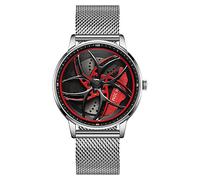 RWXCOW Herren Uhr Men Watch herrenuhr Uhren Watches for Mens orologio Uomo Man für herrenuhren Sale Armbanduhr herrenarmbanduhr (B-NetzgürtelSilber-)