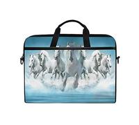 RXYY 14-14.5 Zoll Laptoptasche, Aquarell Tier Pferds Laufen Laptop Computer Ärmel Tasche Schutz Schultertasche Aktentasche Tragetasche für Büro Frauen Mann