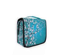 RXYY Hängend Kulturtasche japanisch Kirschblüte ausklappbar Bad Turnhalle Kulturbeutel Veranstalter tragbar kosmetisch Waschtasche für Frauen Mädchen