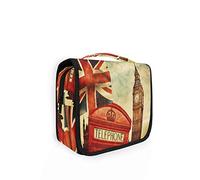 RXYY Hängend Kulturtasche London Big Ben Union Jack ausklappbar Bad Turnhalle Kulturbeutel Veranstalter tragbar kosmetisch Waschtasche für Frauen Mädchen